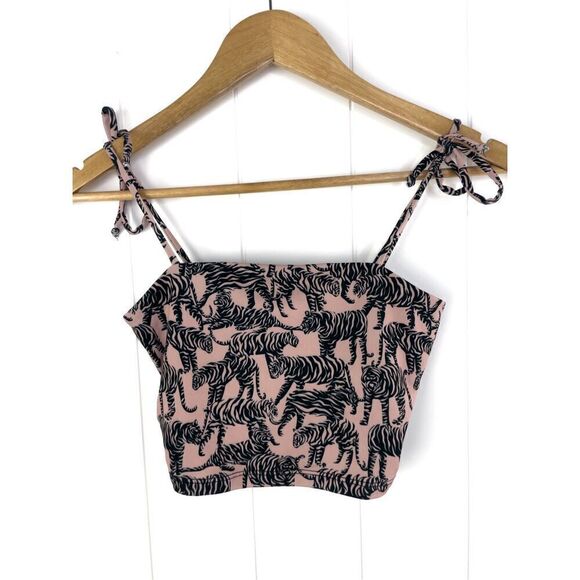 FP Movement X Onzie Take Me Away Tiger Crop Top Free People Size S/M - Picture 4 of 11